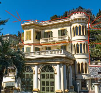 Til salg del af villa i Alassio nær havet
