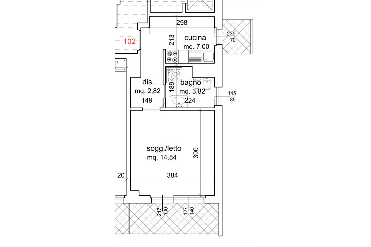 Apartamento estúdio em Sanremo à beira-mar