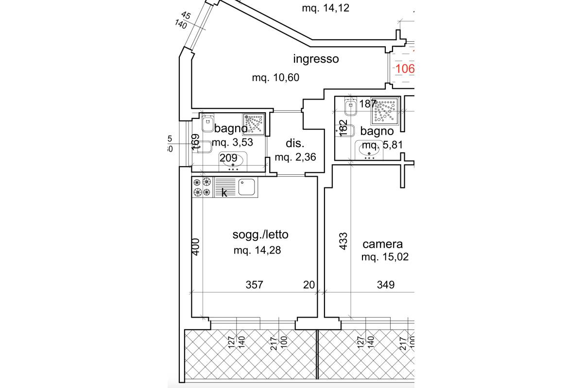 Apartamento estúdio em Sanremo