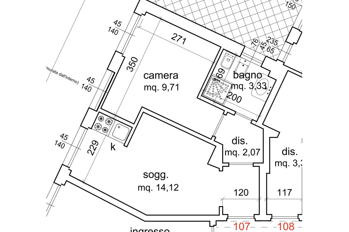 Dviejų kambarių butas Sanreme