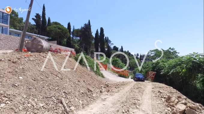 Jord i Bordighera med villa -projekt og havudsigt