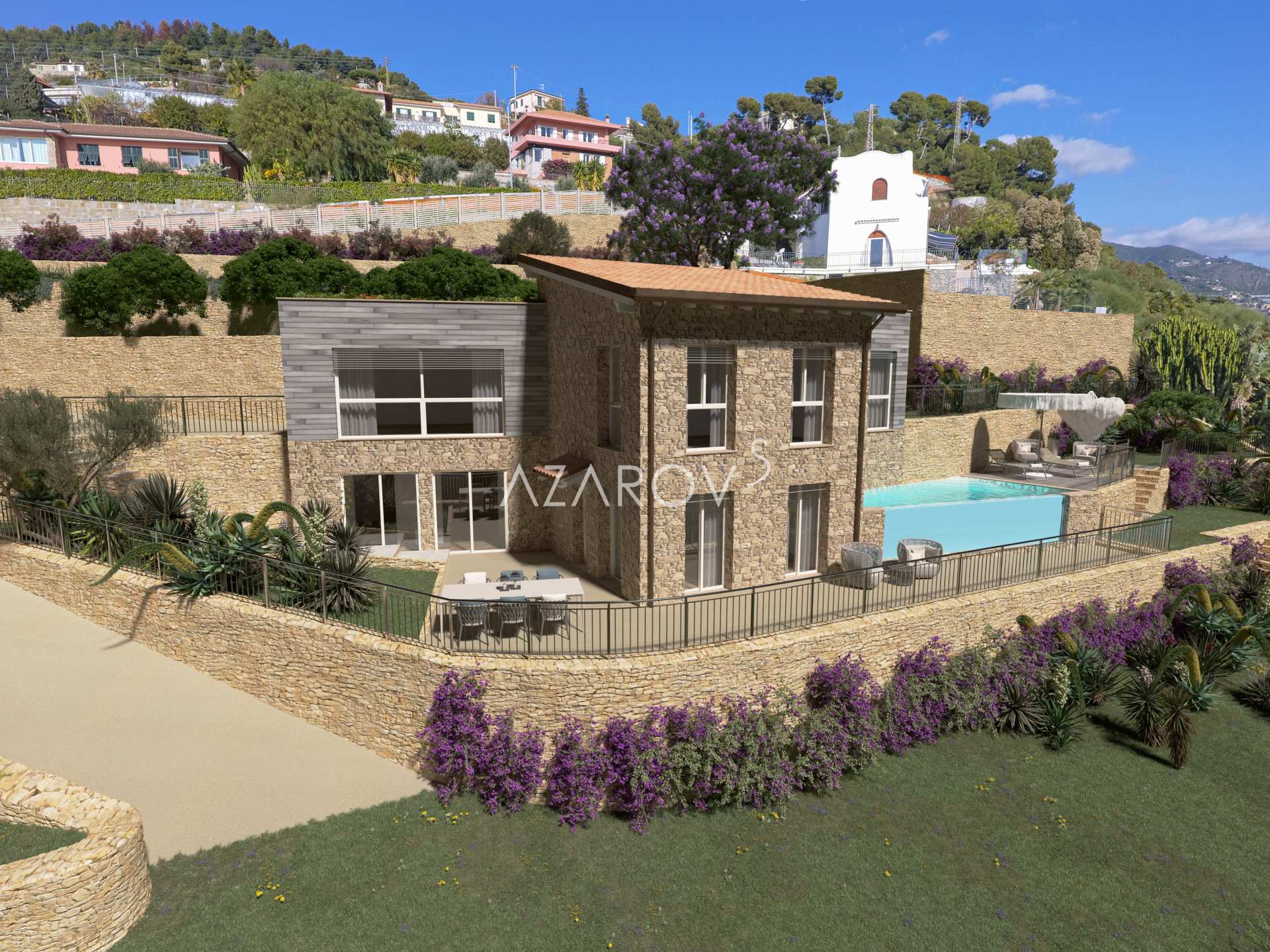 Nueva villa 240 m2 en Bordighera