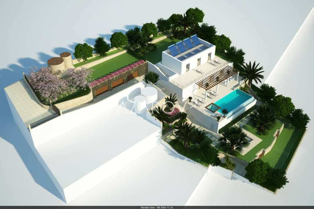 Perceel 3000 m2 met villaproject in Sanremo