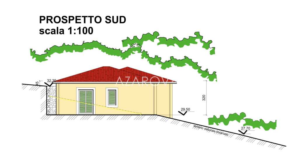 Project ready for the construction of a house in Sanremo