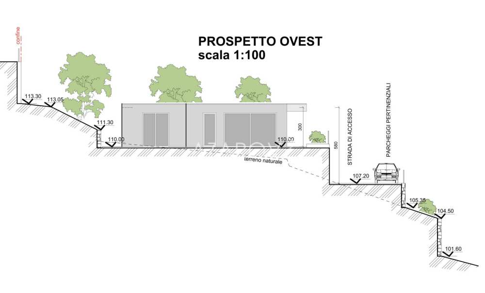 Byggnadsmark med godkänt projekt i Sanremo