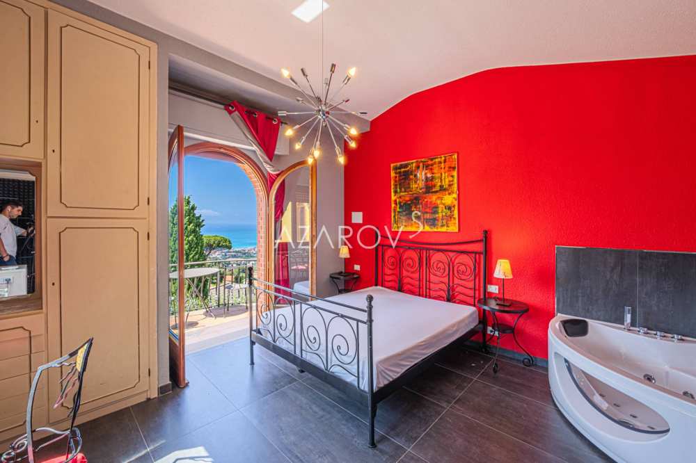 Villa in Bordighera mit Blick auf Monaco 